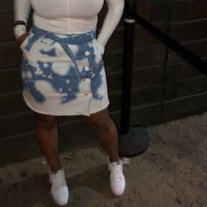 BDG bleachout denim mini skirt